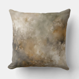 Almofada Cinza Marrom Bege Estampa Abstrata Manchada