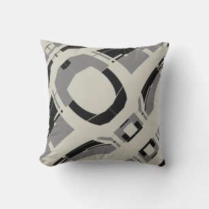 Almofada Cinza preta Design Abstrato quente
