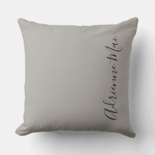 Almofada Cinza Sólido Personalizada por Chic Moderna 
