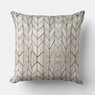Almofada Cinza Stripe Vintage - Preto Geométrico e Branco