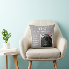 Almofada Cinzas de animais de companhia personalizadas Line