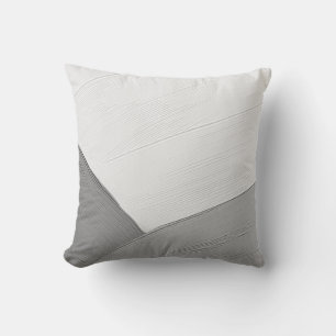 Almofada Cinzas e Abstrato Minimalista Branco