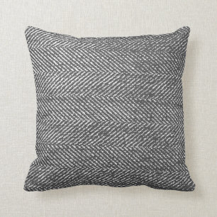 Almofada Cinzas Modernas e White Herringbone