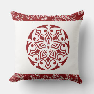 Almofada CIRCULAÇÃO TRIBAL VERMELHA Travesseiro decorativo