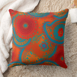 Almofada Círculo 2 verde azul turquesa laranja vermelho exó