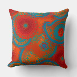 Almofada Círculo 2 verde azul turquesa laranja vermelho exó