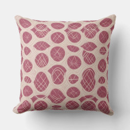 Almofada Círculo Geométrico Rosa Framboesa