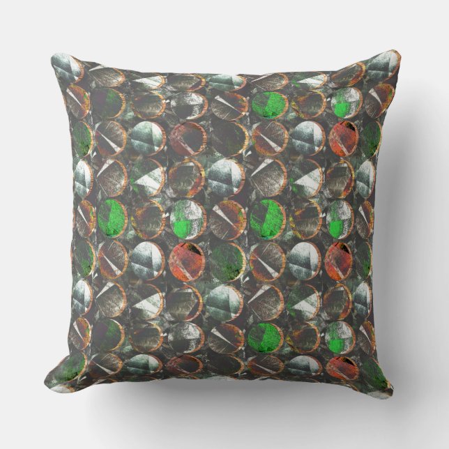 Almofada Círculo negro de textura (Frente)