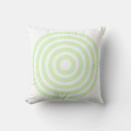 Almofada Círculos concêntricos pastel branco e verde lima