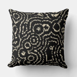 Almofada Círculos de Taupe Pretos e Vintage