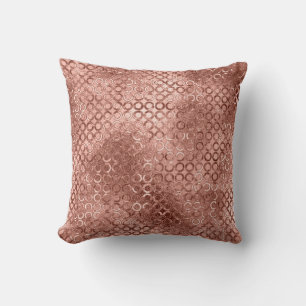 Almofada Círculos Dourado Rosa Brilhante Luxuoso Brilho