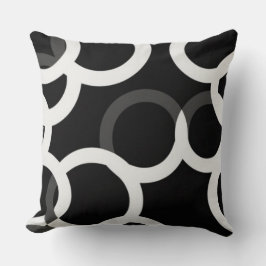Almofada Círculos Infinitos Preto/Branco|Travesseiro decora