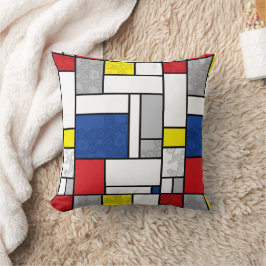 Almofada Círculos Retro Mondrian Minimalista Arte Moda De S