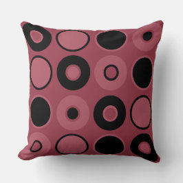 Almofada Círculos Rosa e Preto