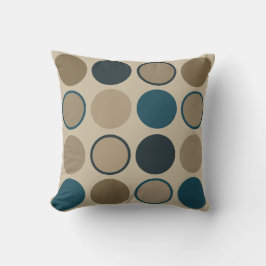 Almofada Círculos Teais e Toucáveis