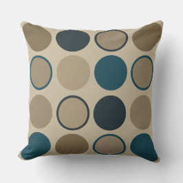 Almofada Círculos Teais e Toucáveis