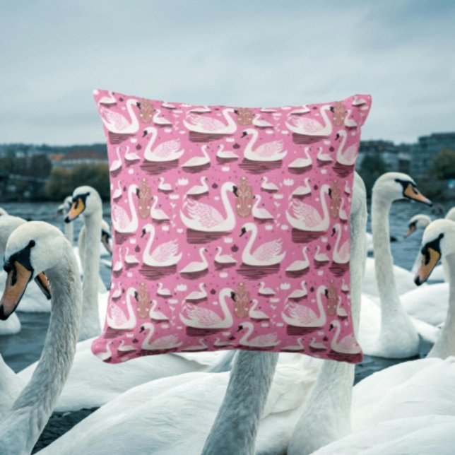 Almofada Cisne Pink Elegance (Criador carregado)
