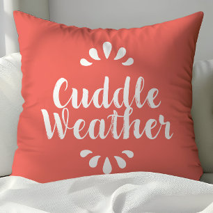 Almofada Citação Climática Coral Cuddle