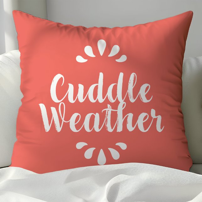 Almofada Citação Climática Coral Cuddle (Criador carregado)