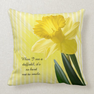 Almofada Citação da imagem de Daffodil Primavera amarelo