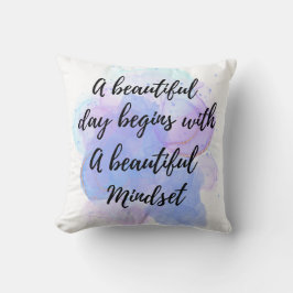 Almofada Citação da Tipografia Empoderadora Positiva Inspir