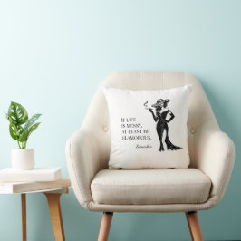 Almofada Citação de Estilo Glam Personalizado em Design
