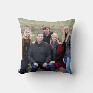 Almofada Citação de Foto de Família Personalizada em Madeir