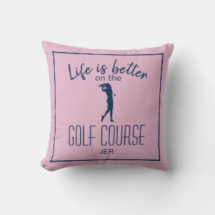 Almofada Citação de Golfista de Campo de Golfe Monogramada
