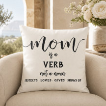 Citação de Mãe de Letra Preta - Mãe é um Verbo
