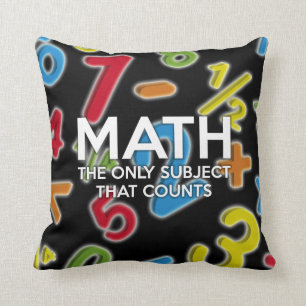 Almofada Citação de Matemática Divertida A Única Matéria Qu