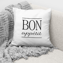 Almofada Citação de tipografia da cozinha gourmet BON APPET