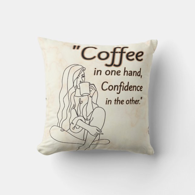 Almofada citação do café (Frente)