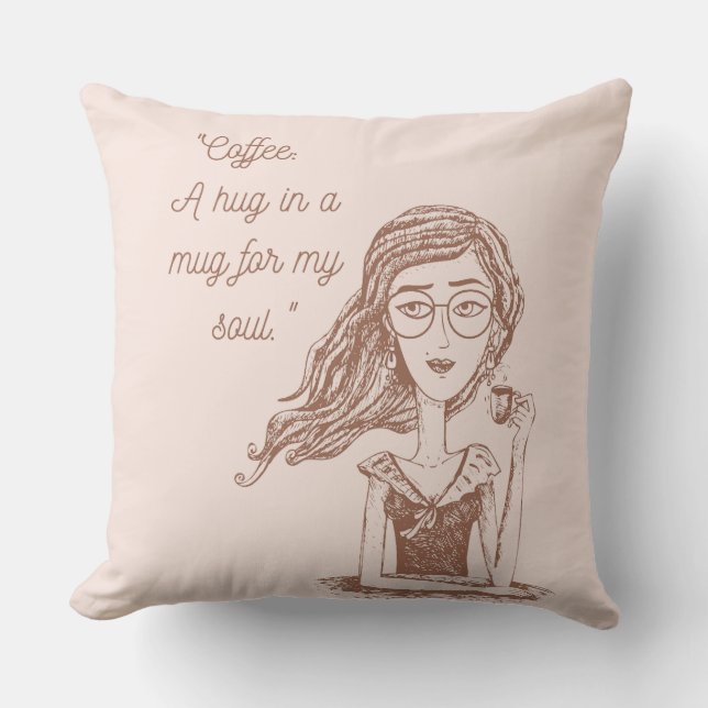 Almofada citação do café (Frente)