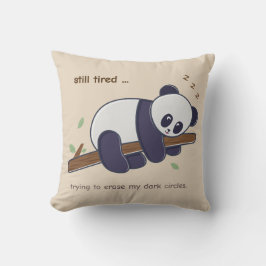 Almofada Citação do Panda Preguiçoso – Ainda Cansado & Olhe