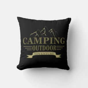 Almofada Citação engraçada de camping em trailer