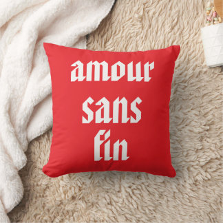 Almofada Citação Francesa Personalizada Amour Sans Fin (Amo
