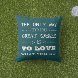 Almofada Citação Inspirativa da Tipografia Moderna