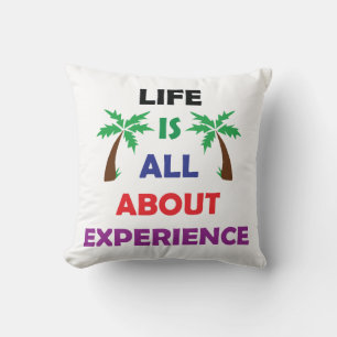 Almofada Citação Motivacional A Vida É Tudo Sobre Experiênc