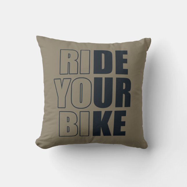 Almofada Citação Motivacional de Ciclismo de Montanha - Cic (Frente)