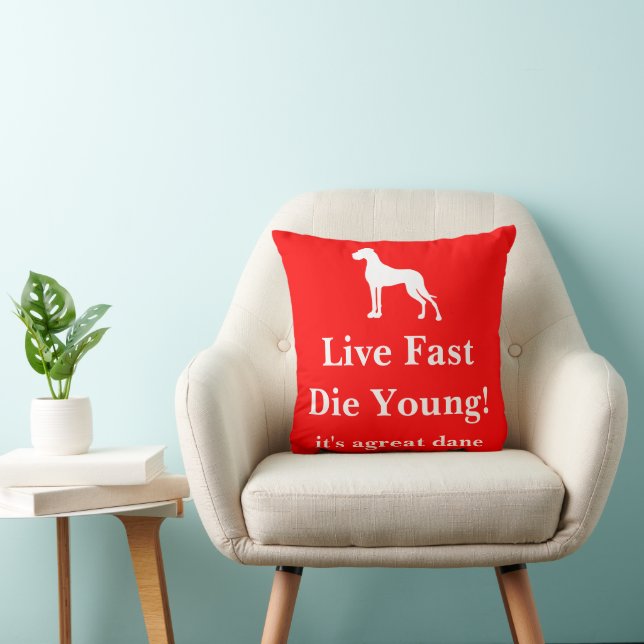 Almofada Citação Personalizada de Cachorro Silhueta de Gran (Cadeira)