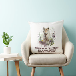 Almofada Citação Personalizada de Lobo