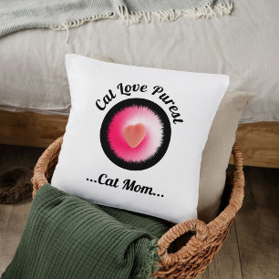 Almofada Citação Personalizada para Amantes de Gatos Pretos