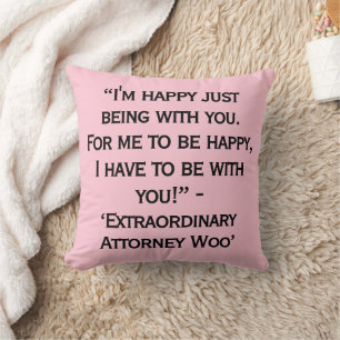 Almofada Citações do Drama Coreano Extraordinary Attorney W