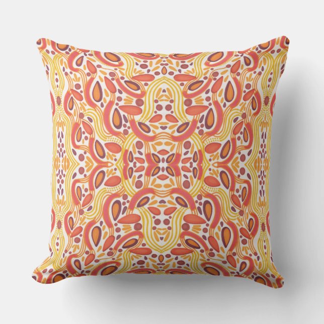 Almofada Citrus Delight Orange e Yellow Travesseiro decorat (Frente)