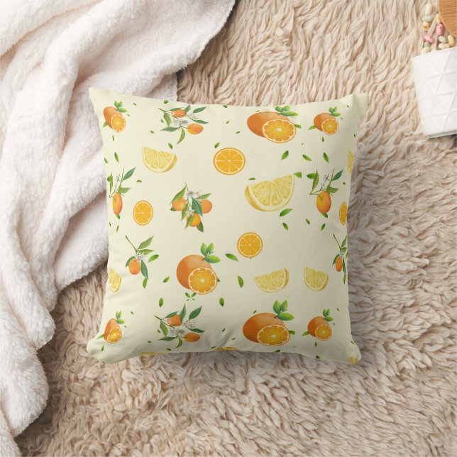 Almofada Citrus Tropical SUMMER Laranja-limão (Cobertor)