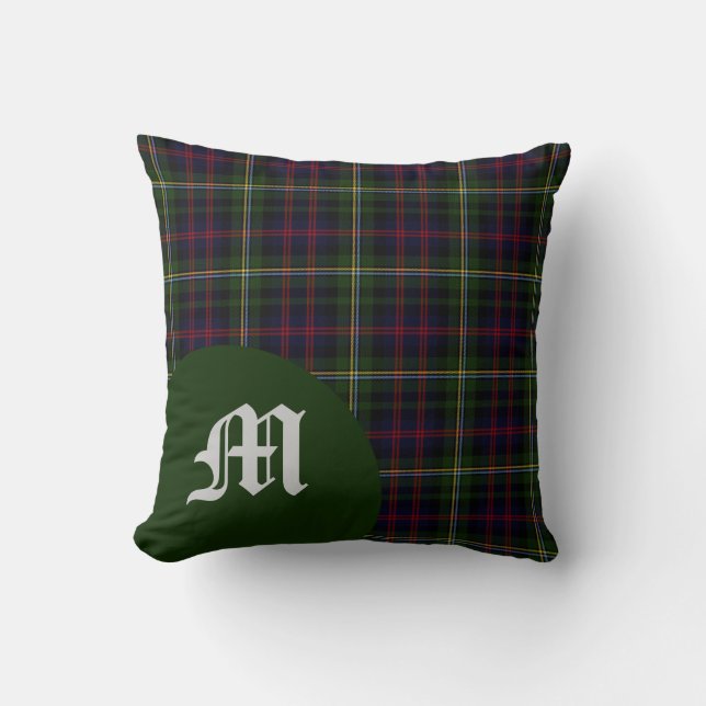 Almofada Clã escocesa Clan Tartan Monogramas (Frente)