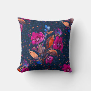 Almofada Claire-Harvest Floral em Azul-Noite
