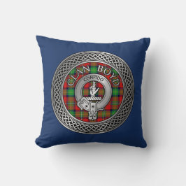 Almofada Clan Boyd Crest e Tartan Knot