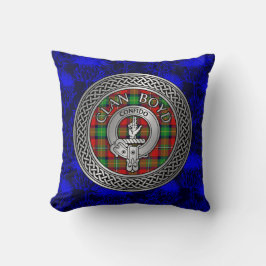 Almofada Clan Boyd Crest e Tartan Knot