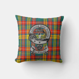 Almofada Clan Buchanan Crest Crachá & Tartan